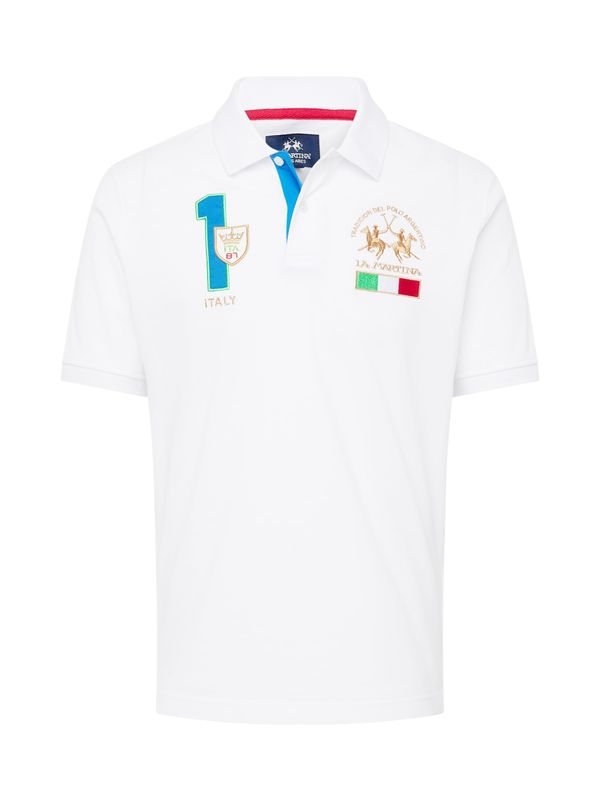 La Martina La Martina Тениска  лазурно синьо / злато / червено / бяло