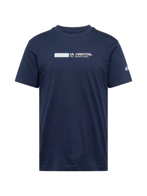 La Martina La Martina Тениска  нейви синьо / бяло