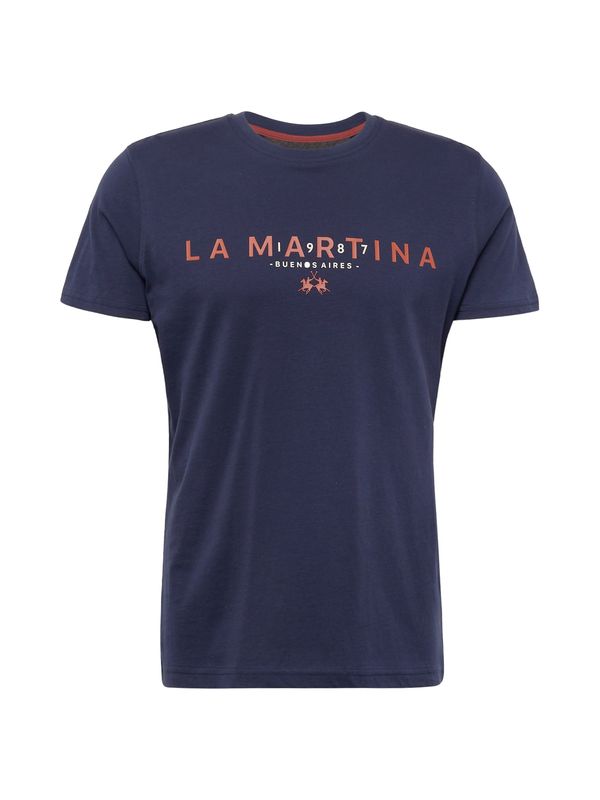 La Martina La Martina Тениска  нейви синьо / ръждиво червено / бяло