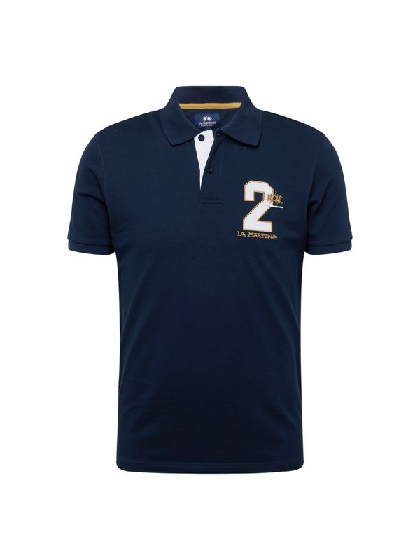 La Martina La Martina Тениска  нейви синьо / жълто / мръсно бяло