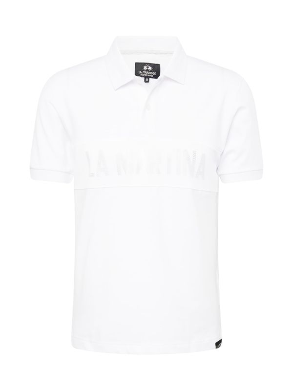 La Martina La Martina Тениска  сиво / черно / бяло