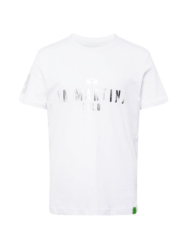 La Martina La Martina Тениска  сребърно / бяло