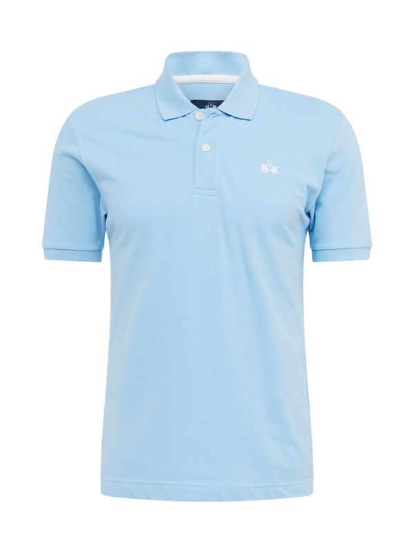 La Martina La Martina Тениска  светлосиньо / бяло