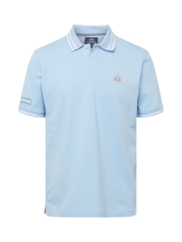 La Martina La Martina Тениска  светлосиньо / лимоненожълто / бяло