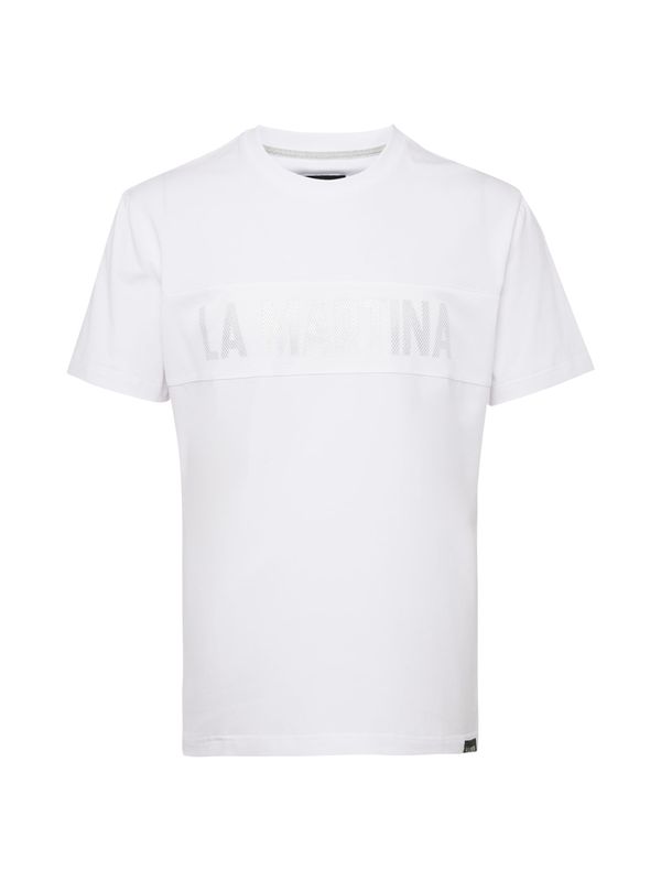 La Martina La Martina Тениска  светлосиво / мръсно бяло