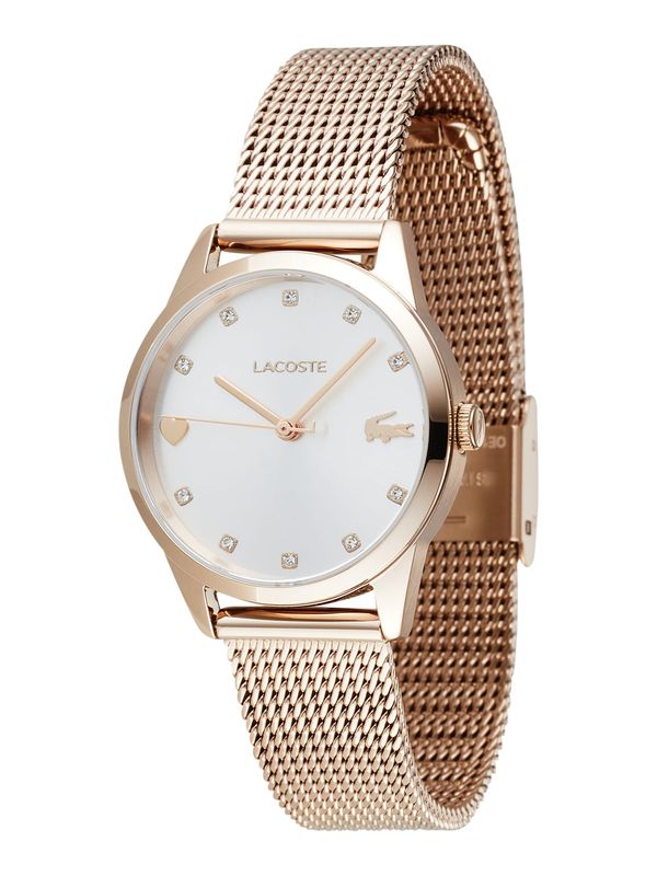 LACOSTE LACOSTE Аналогов часовник  розово злато / сребърно / прозрачно
