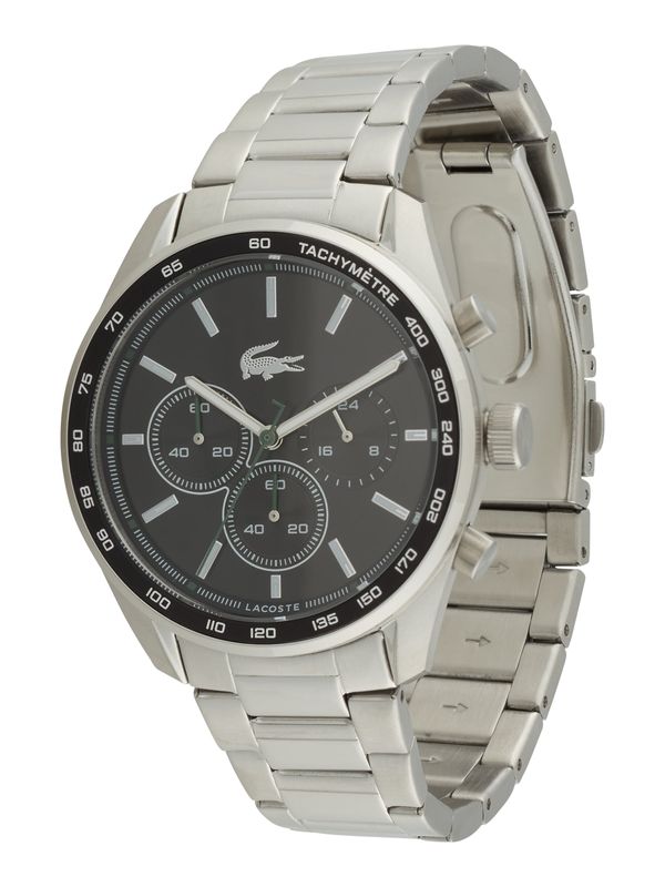 LACOSTE LACOSTE Аналогов часовник 'VANCOUVER'  черно / сребърно