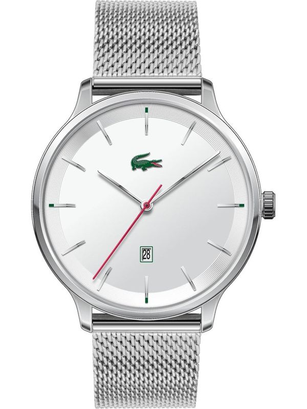 LACOSTE LACOSTE Аналогов часовник  зелено / червено / сребърно / бяло