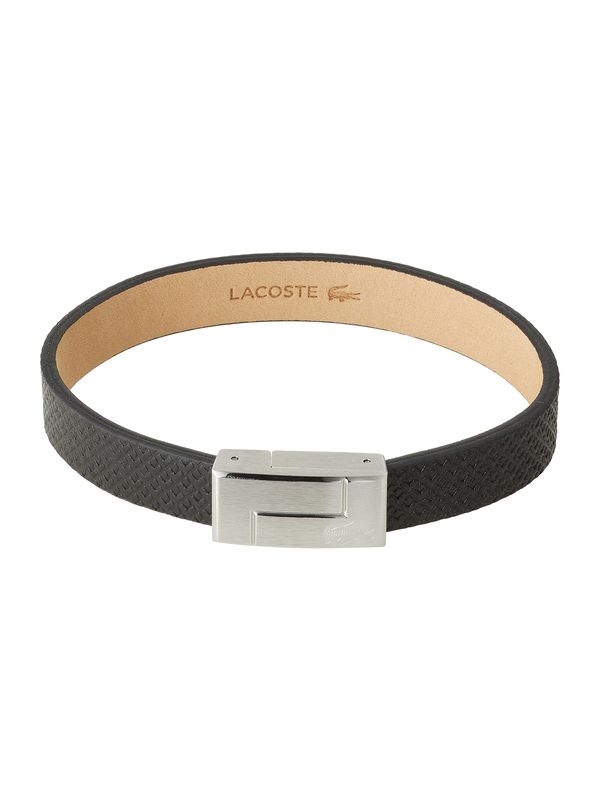 LACOSTE LACOSTE Гривна  черно / сребърно