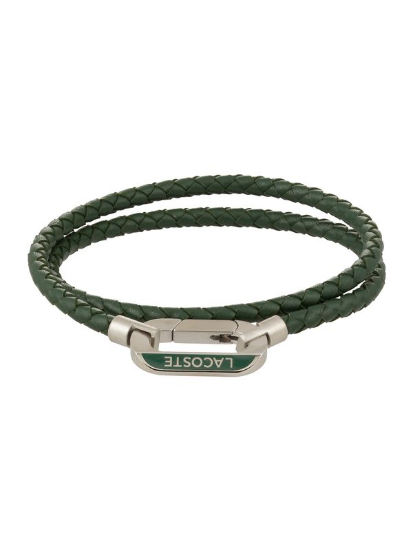 LACOSTE LACOSTE Гривна  тъмнозелено / сребърно