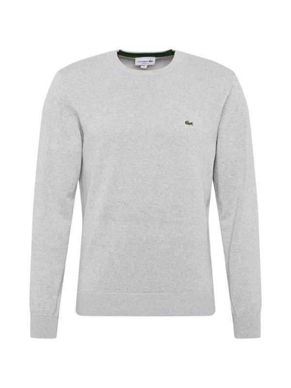 LACOSTE LACOSTE Пуловер  сиво / зелено / ярко червено / бяло