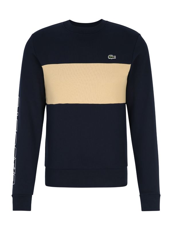 LACOSTE LACOSTE Суичър  бежово / нейви синьо / бяло