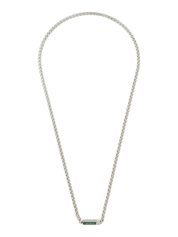 LACOSTE LACOSTE Верижка 'SPELT'  тъмнозелено / сребърно