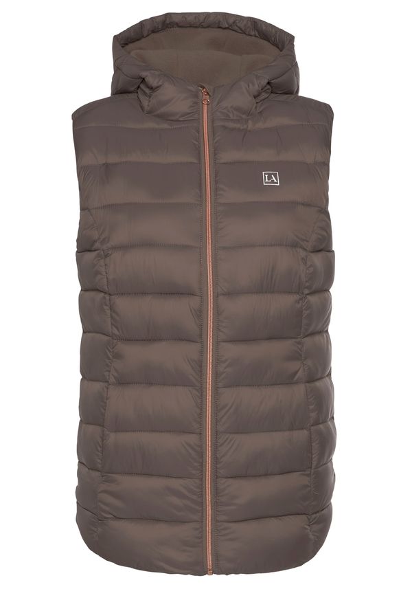 LASCANA ACTIVE LASCANA ACTIVE Спортен елек  кафяво / бяло