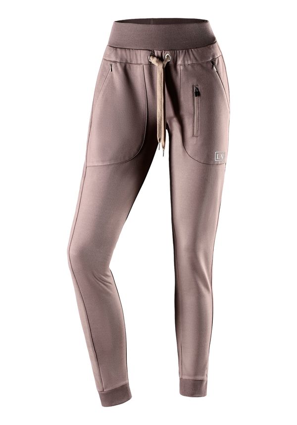 LASCANA ACTIVE LASCANA ACTIVE Спортен панталон  тъмнобежово / бяло