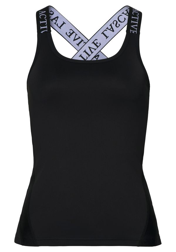 LASCANA ACTIVE LASCANA ACTIVE Спортен топ  черно / бяло