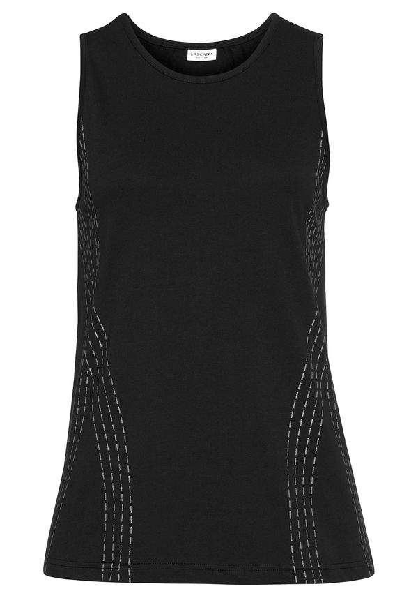 LASCANA ACTIVE LASCANA ACTIVE Спортен топ  черно / бяло