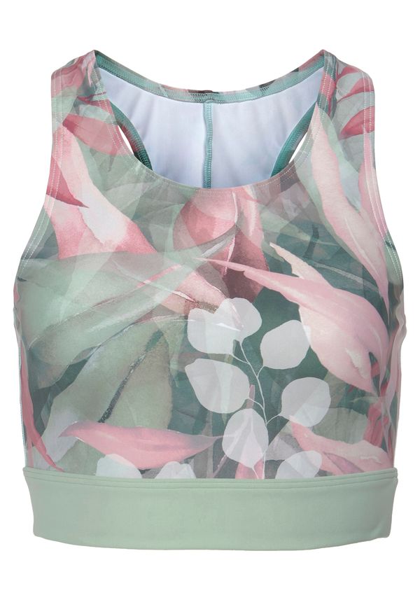 LASCANA ACTIVE LASCANA ACTIVE Спортен топ  пастелно зелено / тъмнозелено / бледорозово / бяло