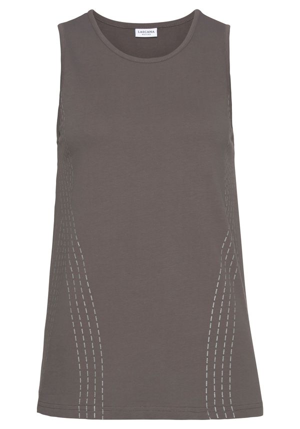 LASCANA ACTIVE LASCANA ACTIVE Спортен топ  таупе сиво