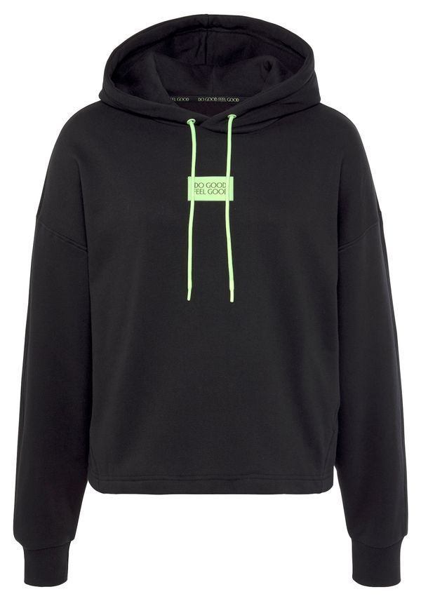 LASCANA ACTIVE LASCANA ACTIVE Суичър  неоново зелено / черно