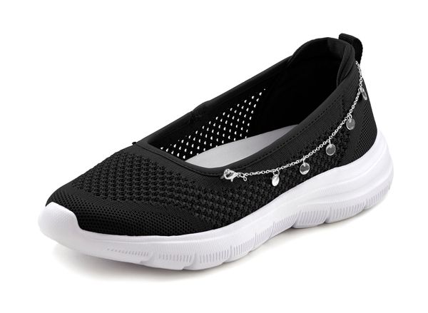 LASCANA LASCANA Балерини  черно / сребърно