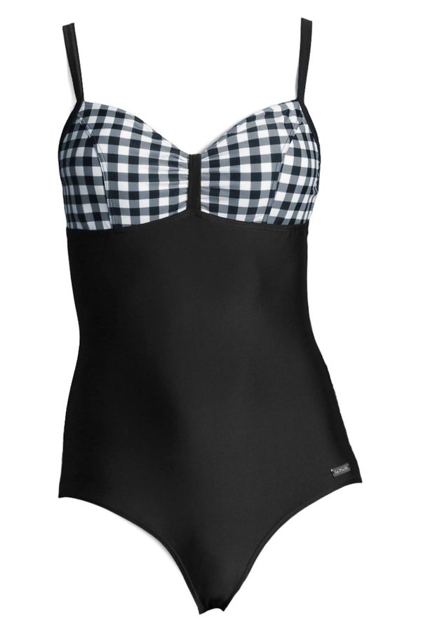 LASCANA LASCANA Бански костюм  черно / бяло