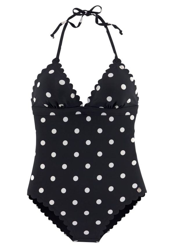 LASCANA LASCANA Бански костюм  черно / бяло