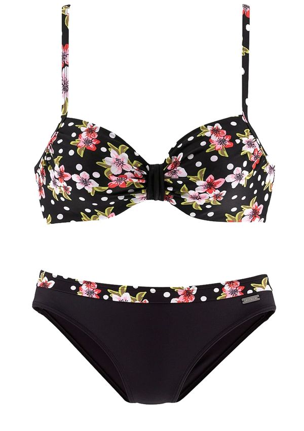 LASCANA LASCANA Бански тип бикини  пъстро / черно