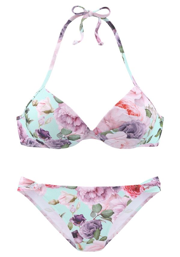 LASCANA LASCANA Бански тип бикини  синьо / зелено / лилав / червено / мръсно бяло