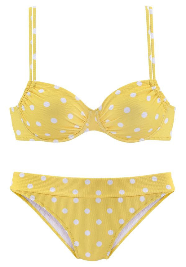 LASCANA LASCANA Бански тип бикини  жълто / бяло