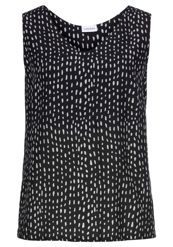 LASCANA LASCANA Блуза  черно / бяло