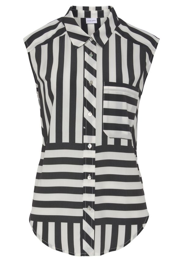 LASCANA LASCANA Блуза  черно / бяло