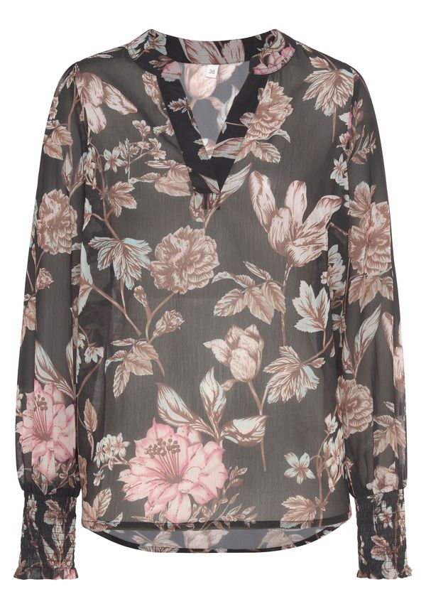 LASCANA LASCANA Блуза  елхово зелено / пастелно розово