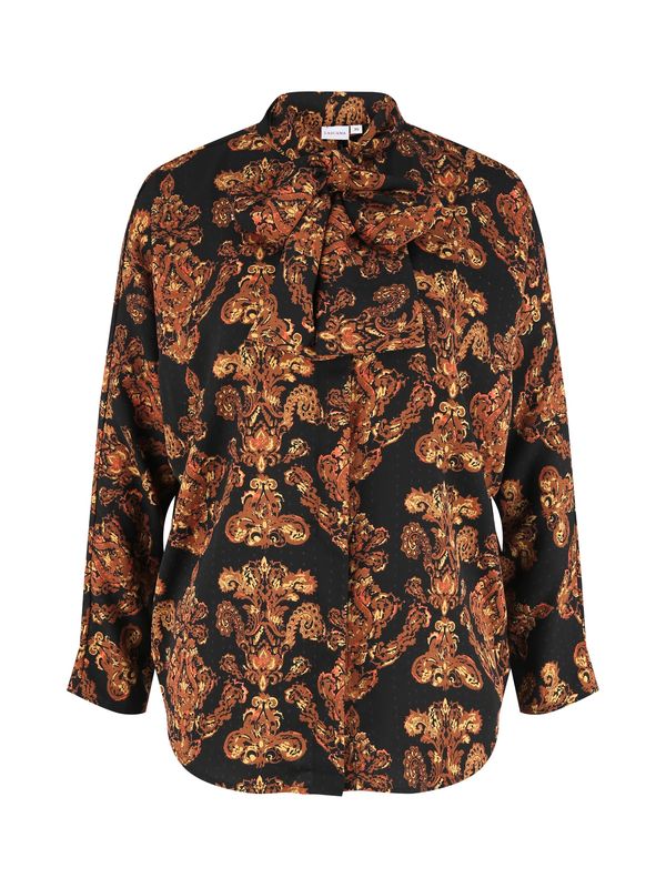 LASCANA LASCANA Блуза  ръждиво кафяво / тъмножълто / черно