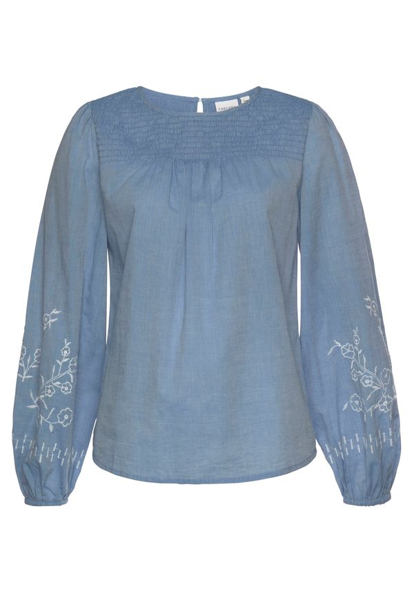 LASCANA LASCANA Блуза  синьо / бяло