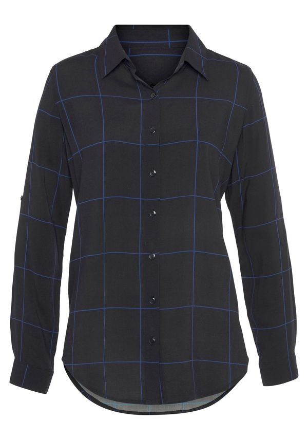 LASCANA LASCANA Блуза  синьо / черно