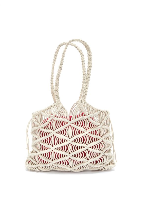 LASCANA LASCANA "Чанта тип ""Shopper"""  розово / бяло