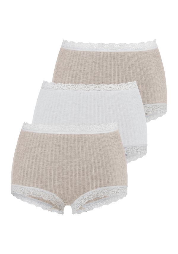 LASCANA LASCANA Дамски бикини  бежово / сиво / бяло