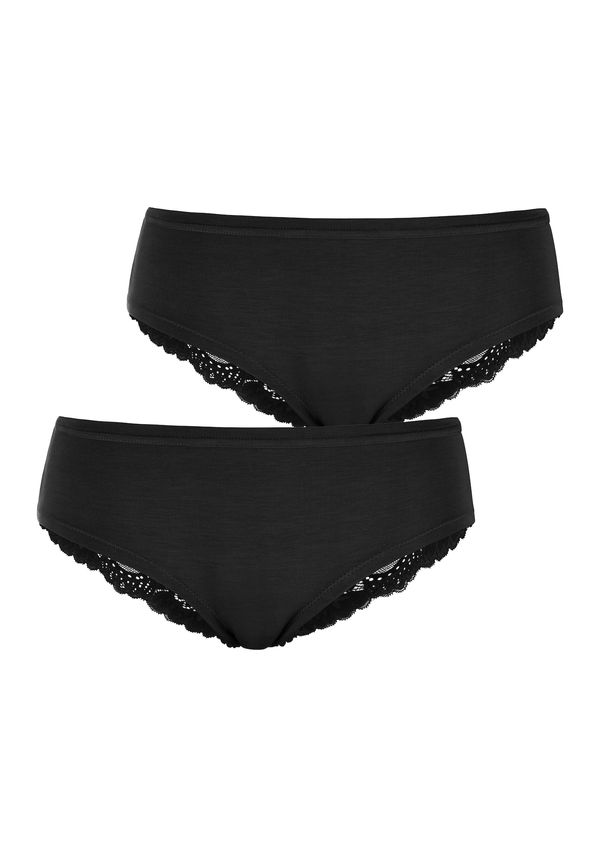 LASCANA LASCANA Дамски бикини 'Hipster'  черно