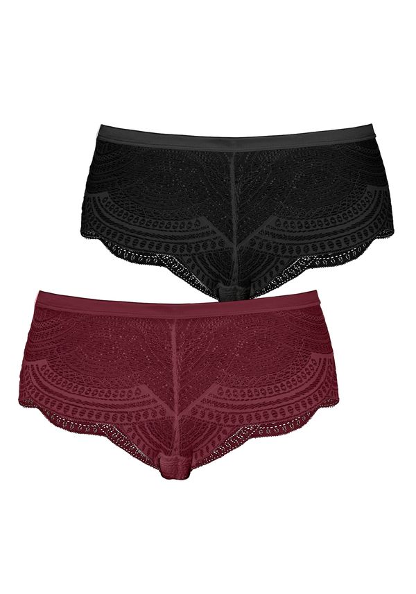 LASCANA LASCANA Дамски бикини  слива / черно