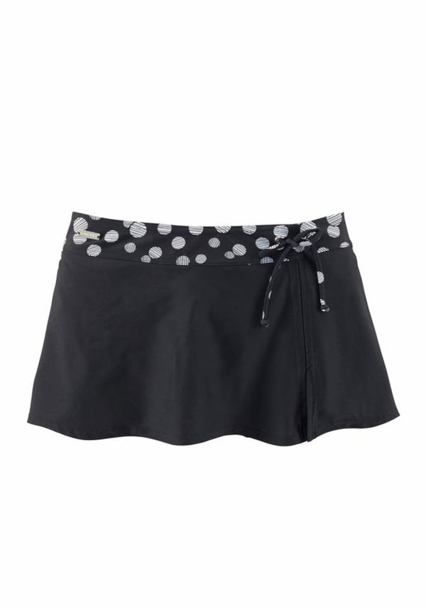 LASCANA LASCANA Долнище на бански тип бикини  черно / бяло