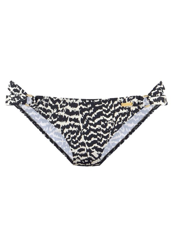 LASCANA LASCANA Долнище на бански тип бикини  черно / бяло