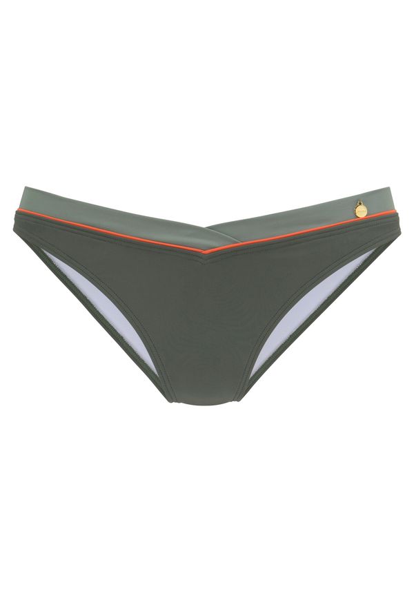 LASCANA LASCANA Долнище на бански тип бикини  маслина / оранжево