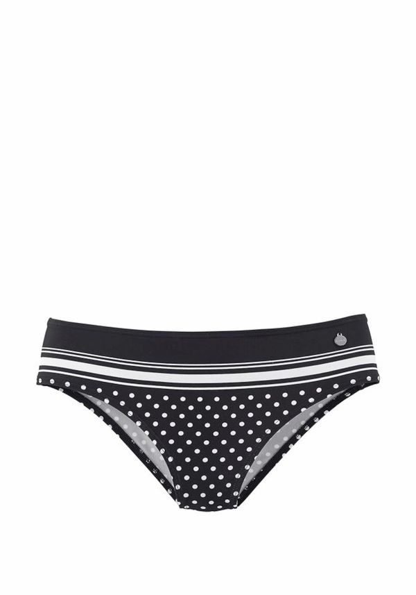 LASCANA LASCANA Долнище на бански тип бикини 'Merilyn'  черно / бяло