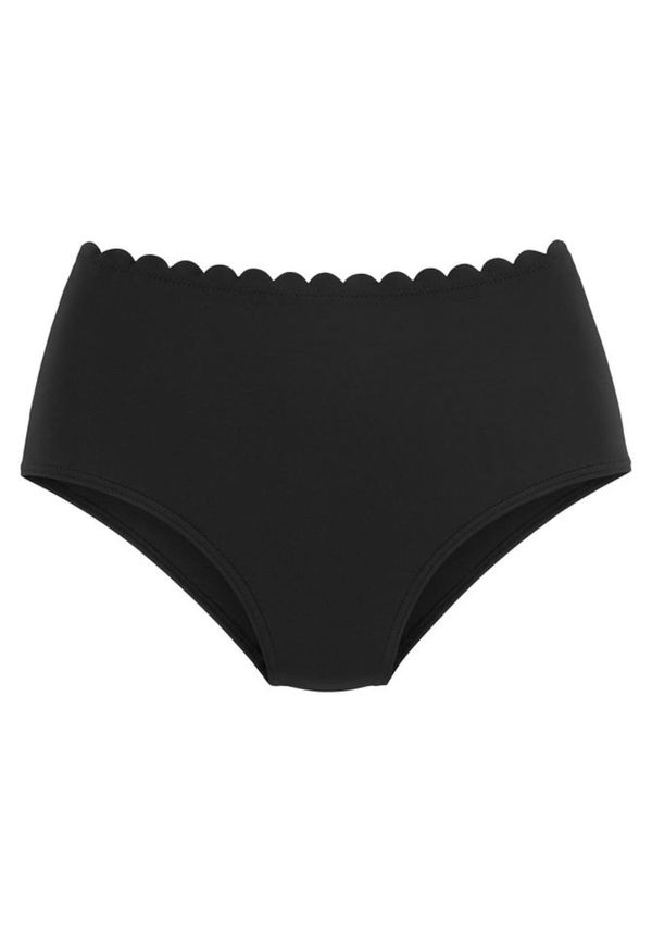 LASCANA LASCANA Долнище на бански тип бикини 'Scallop'  черно