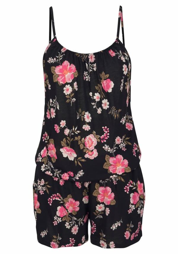 LASCANA LASCANA Гащеризон  бледорозово / черно