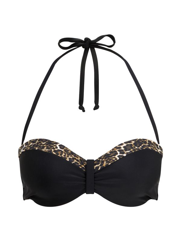 LASCANA LASCANA Горнище на бански 'Adele'  светлобежово / кафяво / тъмнокафяво / черно