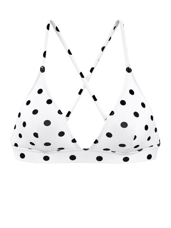 LASCANA LASCANA Горнище на бански  черно / бяло