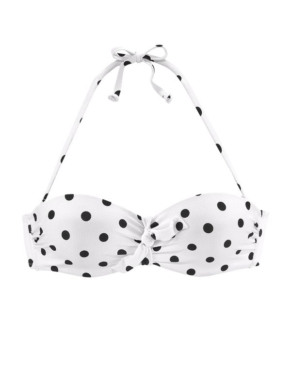 LASCANA LASCANA Горнище на бански  черно / бяло