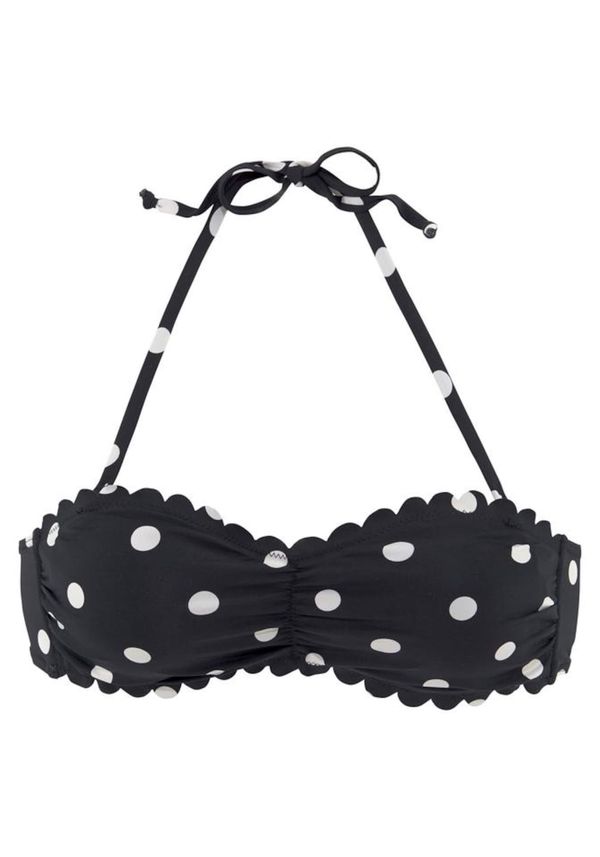 LASCANA LASCANA Горнище на бански  черно / бяло